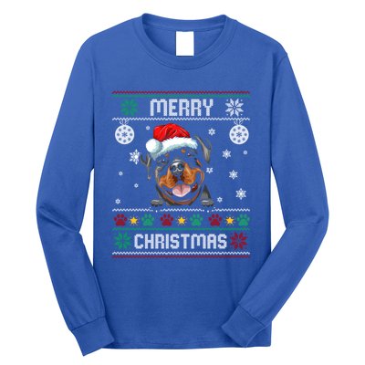 Rottweiler Christmas Funny Dog Lover Xmas Ugly Sweater Meaningful Gift Long Sleeve Shirt