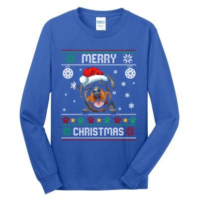 Rottweiler Christmas Funny Dog Lover Xmas Ugly Sweater Meaningful Gift Tall Long Sleeve T-Shirt