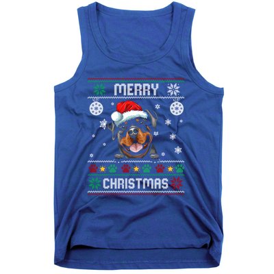 Rottweiler Christmas Funny Dog Lover Xmas Ugly Sweater Meaningful Gift Tank Top