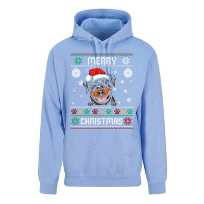 Rottweiler Christmas Funny Dog Lover Xmas Ugly Sweater Meaningful Gift Unisex Surf Hoodie