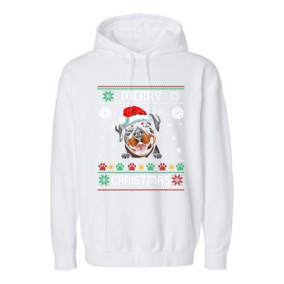 Rottweiler Christmas Funny Dog Lover Xmas Ugly Sweater Meaningful Gift Garment-Dyed Fleece Hoodie