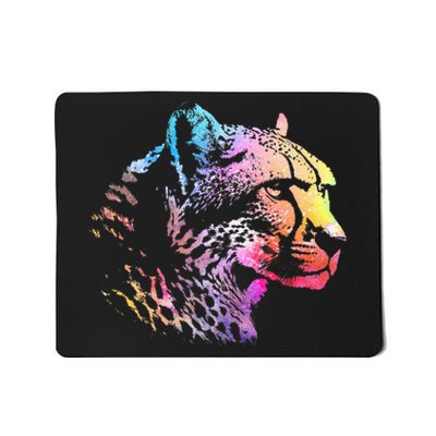 Rainbow Cheetah Face Wildlife Safari Zookeeper Zoologist Mousepad