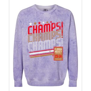 Retro Champs Florida Hockey 2024 Colorblast Crewneck Sweatshirt