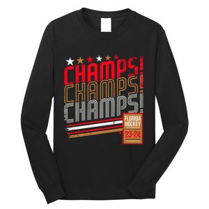 Retro Champs Florida Hockey 2024 Long Sleeve Shirt