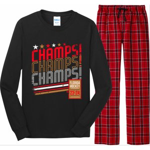 Retro Champs Florida Hockey 2024 Long Sleeve Pajama Set