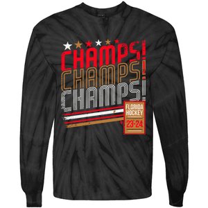 Retro Champs Florida Hockey 2024 Tie-Dye Long Sleeve Shirt