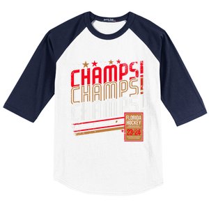 Retro Champs Florida Hockey 2024 Baseball Sleeve Shirt