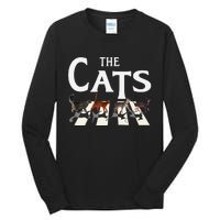 Rockin Cat Funny Music Lover Design Tall Long Sleeve T-Shirt