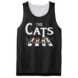 Rockin Cat Funny Music Lover Design Mesh Reversible Basketball Jersey Tank