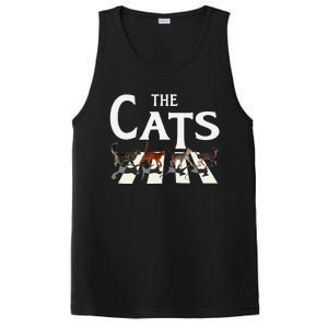 Rockin Cat Funny Music Lover Design PosiCharge Competitor Tank