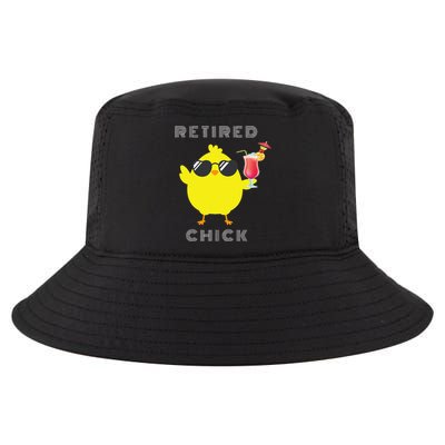 Retired Chick Funny Retirement Party Cool Comfort Performance Bucket Hat