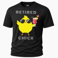 Retired Chick Funny Retirement Party Cooling Performance Crew T-Shirt