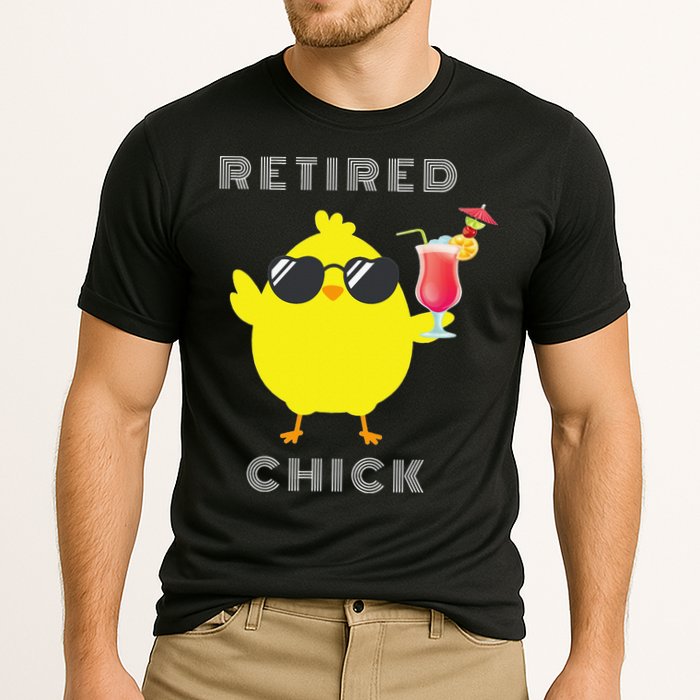 Retired Chick Funny Retirement Party Cooling Performance Crew T-Shirt