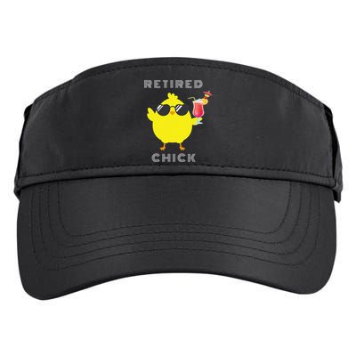 Retired Chick Funny Retirement Party Adult Drive Performance Visor