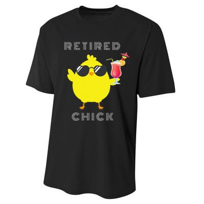 Retired Chick Funny Retirement Party Performance Sprint T-Shirt