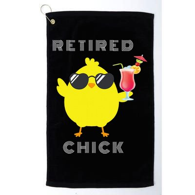 Retired Chick Funny Retirement Party Golf Towel