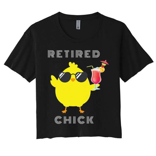 Retired Chick Funny Retirement Party Crop Top