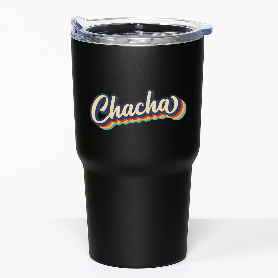 Retro Chacha FatherS Day Tumbler