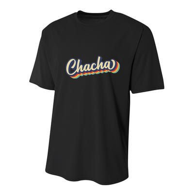 Retro Chacha FatherS Day Youth Performance Sprint T-Shirt