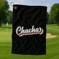 Retro Chacha FatherS Day Golf Towel