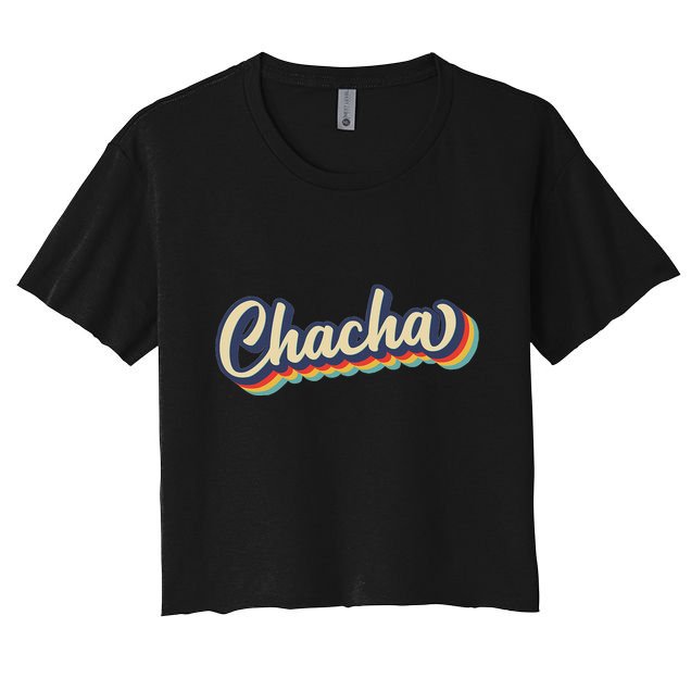 Retro Chacha FatherS Day Crop Top