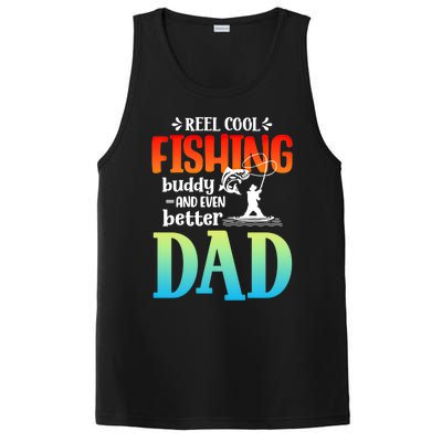 Reel Cool Fishing Buddy And Even Better Dad Fathers Day Cute Gift PosiCharge Competitor Tank