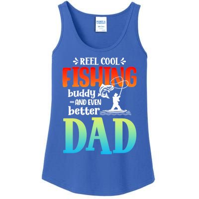 Reel Cool Fishing Buddy And Even Better Dad Fathers Day Cute Gift Ladies Essential Tank