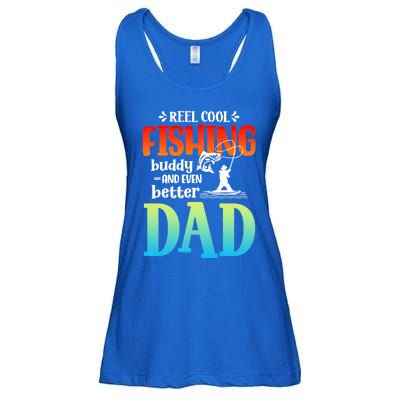 Reel Cool Fishing Buddy And Even Better Dad Fathers Day Cute Gift Ladies Essential Flowy Tank