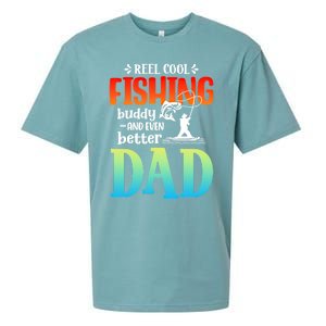 Reel Cool Fishing Buddy And Even Better Dad Fathers Day Cute Gift Sueded Cloud Jersey T-Shirt