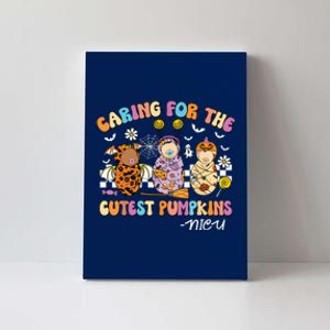 Retro Caring For The Cutest Pumpkins Nicu Nurse Halloween Canvas