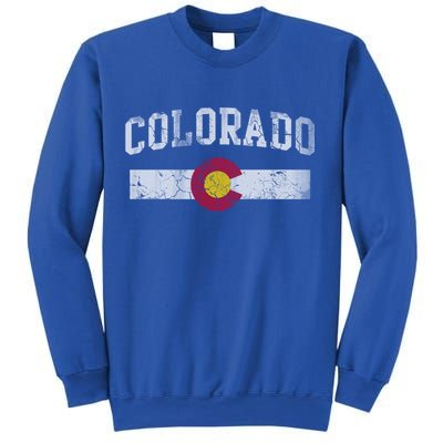 Retro Colorado Flag Great Gift Hooded Meaningful Gift Vintage Fade Funny Gift Sweatshirt