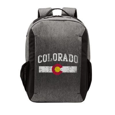 Retro Colorado Flag Great Gift Hooded Meaningful Gift Vintage Fade Funny Gift Vector Backpack