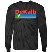 Retro Corn & Farming Dekalb Illinois Tie-Dye Long Sleeve Shirt