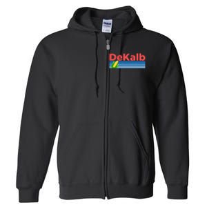 Retro Corn & Farming Dekalb Illinois Full Zip Hoodie