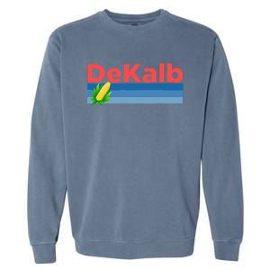 Retro Corn & Farming Dekalb Illinois Garment-Dyed Sweatshirt