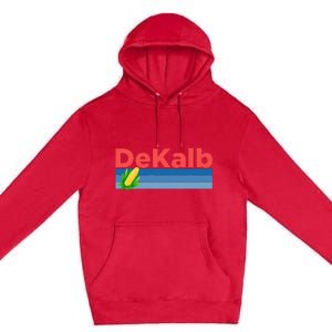 Retro Corn & Farming Dekalb Illinois Premium Pullover Hoodie