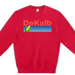 Retro Corn & Farming Dekalb Illinois Premium Crewneck Sweatshirt