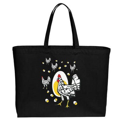 Roseanne Chicken Funny Roseanne Rooster And Egg Cotton Canvas Jumbo Tote