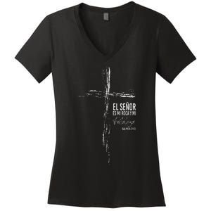 Regalos Cristianos Frases Mensajes Christian Spanish Verse Women's V-Neck T-Shirt