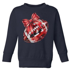 Red Coquette Football Png Football Bow Football Mom Toddler Sweatshirt