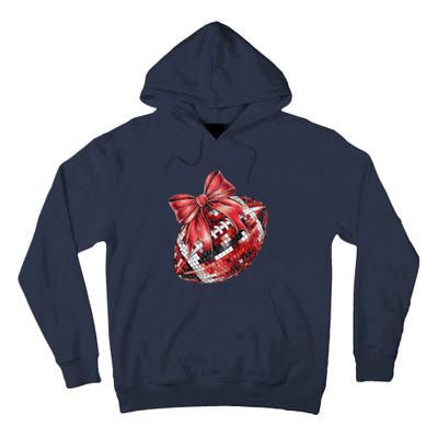 Red Coquette Football Png Football Bow Football Mom Tall Hoodie