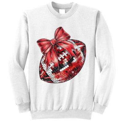 Red Coquette Football Png Football Bow Football Mom Sweatshirt