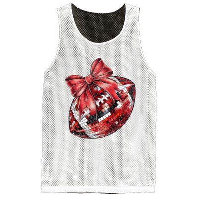 Red Coquette Football Png Football Bow Football Mom Mesh Reversible Basketball Jersey Tank