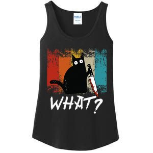 Retro Cat Funny What Cat Ladies Essential Tank