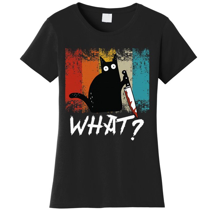 Retro Cat Funny What Cat Women's T-Shirt