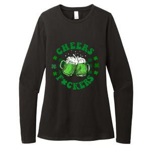 Retro Cheers Fuckers St Patricks Day Irish Beer Ing Gift Womens CVC Long Sleeve Shirt