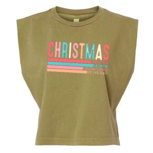 Retro ChristmasChristmas Funny Santa Claus Garment-Dyed Women's Muscle Tee