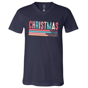 Retro ChristmasChristmas Funny Santa Claus V-Neck T-Shirt