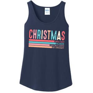 Retro ChristmasChristmas Funny Santa Claus Ladies Essential Tank