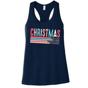 Retro ChristmasChristmas Funny Santa Claus Women's Racerback Tank